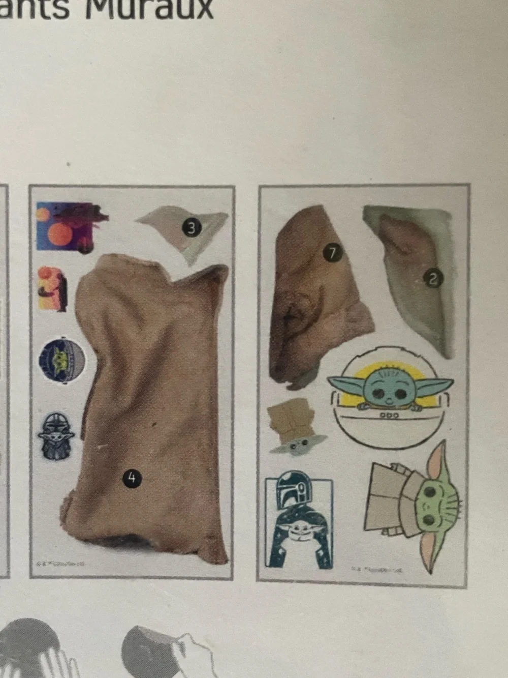 Star Wars Mandalorian Grogu Baby Yoda 25 Self-Adhesive RoomMates Wall Decals New